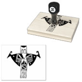 Petroglyph Shaman Rubber Design Briefmarken Tool Gummistempel (Stempel)