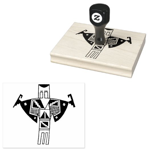 Petroglyph Shaman Rubber Design Briefmarken Tool Gummistempel (Stempel)