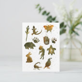 Petroglyph Symbols Bärenheilkunstwerk Postkarte (Stehend Vorderseite)