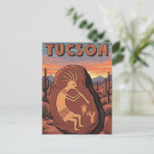 Petroglyph Tuscon Arizona Postkarte (Stehend Vorderseite)