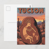 Petroglyph Tuscon Arizona Postkarte (Vorne/Hinten)