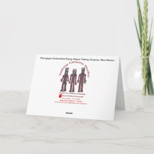 Petroglyph Unidentifiziertes fliegendes Objekt Karte (Rückseite)