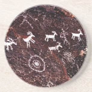 PETROGLYPHE-AMERIKANISCHER SÜDWESTEN, NEVADA-WÜSTE UNTERSETZER