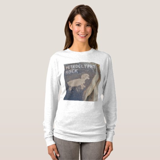 Petroglyphe-Felsen für Geologen und T-Shirt (Vorne ganz)