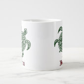 Petroglyphe-hawaiische grüne Meeresschildkröte Jumbo-Tasse (Vorderseite)