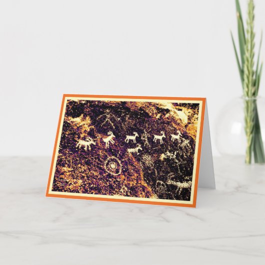 PETROGLYPHE-NEVADA-WÜSTEN-AMERIKANER-SÜDWESTEN KARTE (Vorderseite)