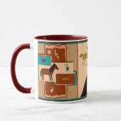 Petroglyphe-Pferde Tasse (Links)