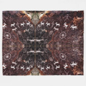 PETROGLYPHE-SÜDWESTLICHER GEBÜRTIGER INDISCHER FLEECEDECKE (Vorderseite (Horizontal))