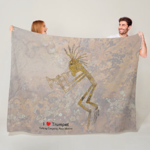 Petroglyphe-Trompeter Fleecedecke