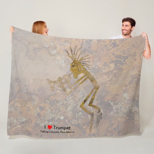 Petroglyphe-Trompeter Fleecedecke (Beispiel)