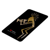 Petroglyphe-Trompeter Magnet (Linke Seite)