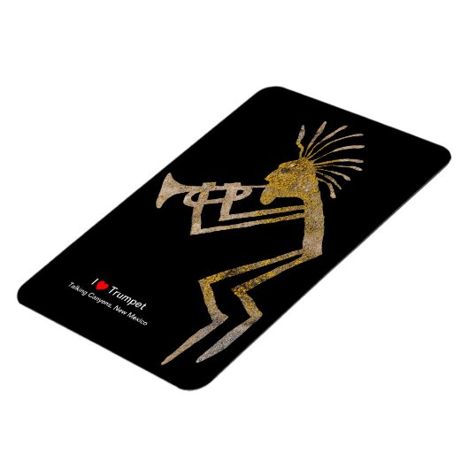 Petroglyphe-Trompeter Magnet (Linke Seite)