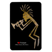 Petroglyphe-Trompeter Magnet (Vertikal)