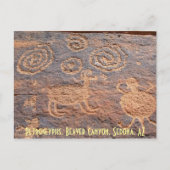 Petroglyphen, Biber Canyon, Sedo... Postkarte (Vorderseite)