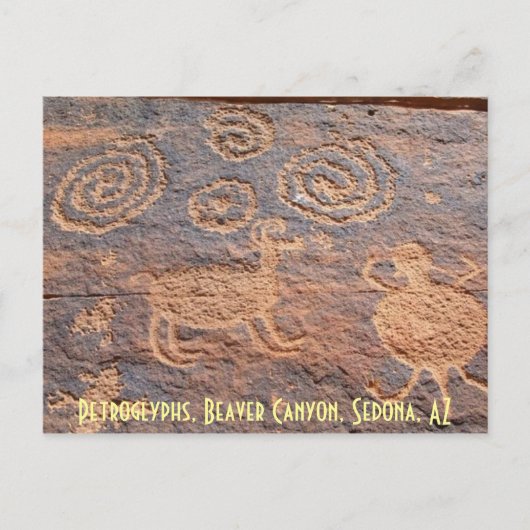 Petroglyphen, Biber Canyon, Sedo... Postkarte (Vorderseite)