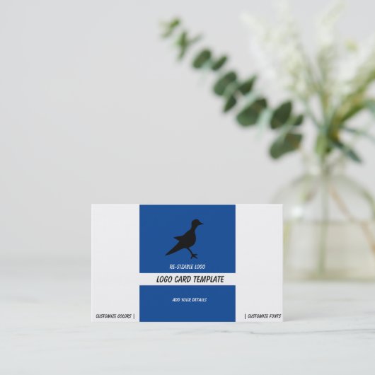 Petroglyphen Black Bird-Logo Visitenkarte (Stehend Vorderseite)