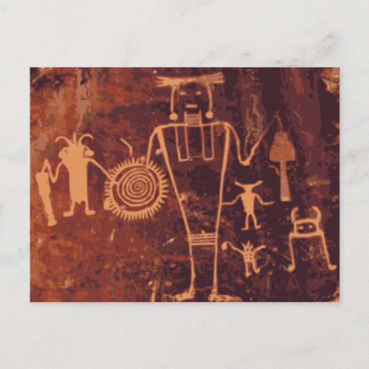 Petroglyphen, Dinosaur-Nationaldenkmal, Colorado Postkarte (Vorderseite)
