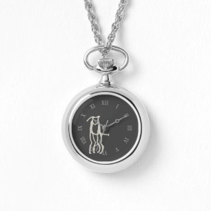 Petroglyphen-Ei-Stein KÜSSENDES PÄRCHEN Wikinger-M Armbanduhr