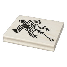 Petroglyphen-Felsenkunst-Schamane-Stempel