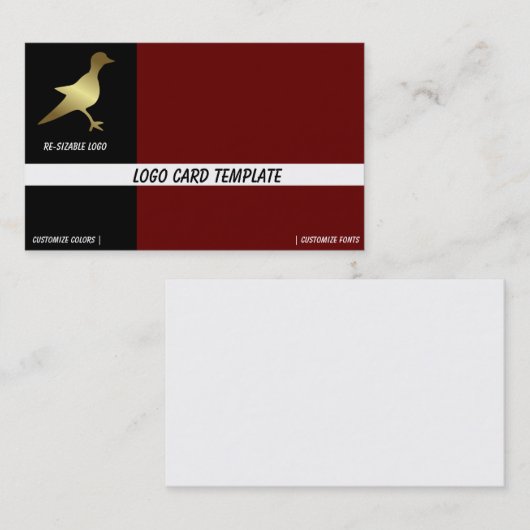 Petroglyphen Gold Bird-Logo Visitenkarte (Vorne/Hinten)