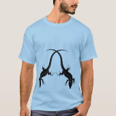 Petroglyphen Höhlenbewohner Schwarze Wüstenechsen T-Shirt (Vorderseite)