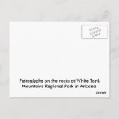 Petroglyphen Postkarte (Rückseite)