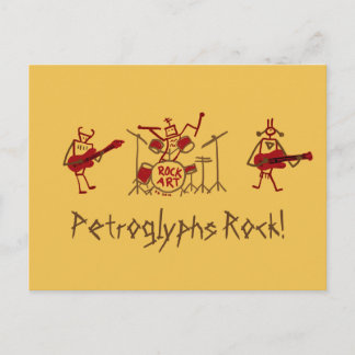 Petroglyphen Rock Band Post Card Postkarte