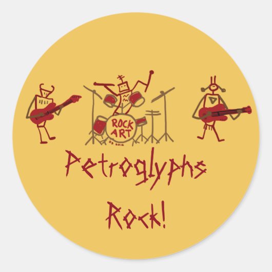 Petroglyphen Rock Band Stickers (Vorderseite)