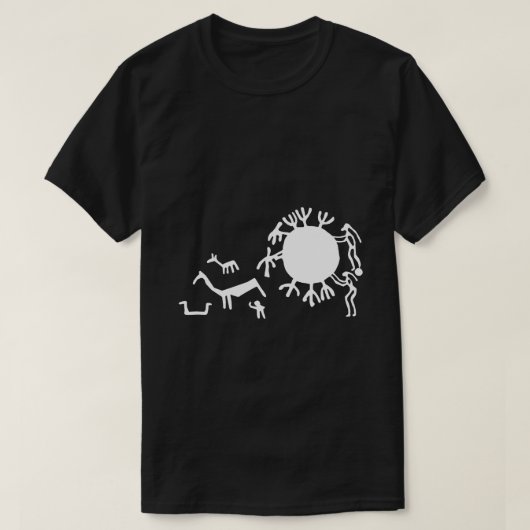 Petroglyphen Rock Carvins in Tanum T - Shirt (Design vorne)