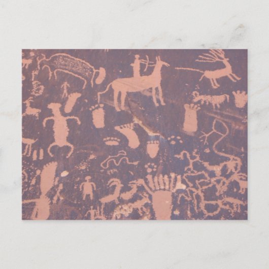 Petroglyphen Rock Postcard Postkarte (Vorderseite)