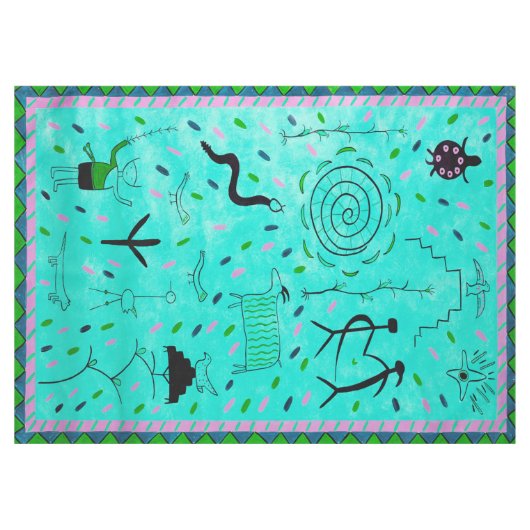 Petroglyphen-Tablette Tischdecke (Vorderseite (Horizontal))