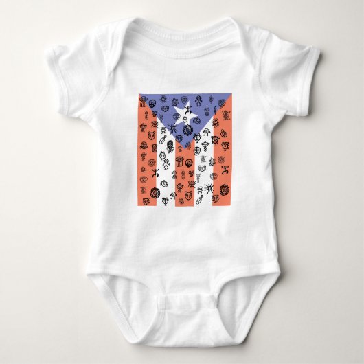 Petroglyphflagge Baby Strampler (Vorderseite)