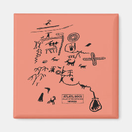 Petroglyphs at Atlatl Rock at Valley of Fire State Magnet