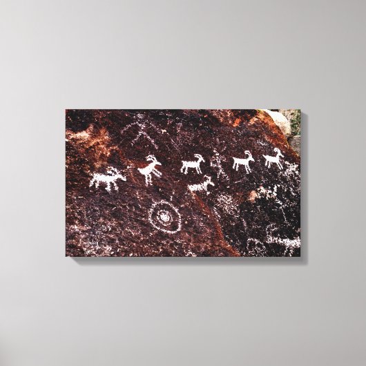 PETROGLYPHS NEVADA DESERT AMERIKAN SÜDWEST LEINWANDDRUCK (Vorderseite)