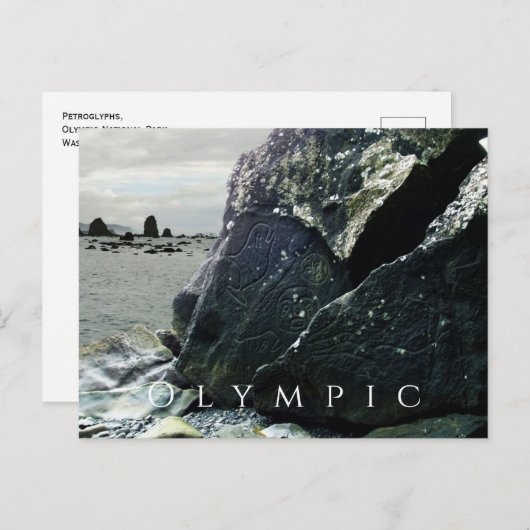 Petroglyphs, Olympic National Park, Washington Postkarte (Vorne/Hinten)