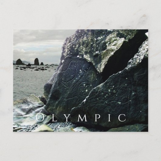 Petroglyphs, Olympic National Park, Washington Postkarte (Vorderseite)