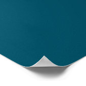 Petrol Blau Gelbes Quantum Layout Poster (Ecke)