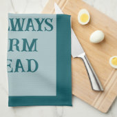 Petrol Blau - weiß Geschirrtuch (Viertel Falte)