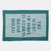 Petrol Blau - weiß Geschirrtuch (Horizontal)