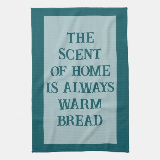 Petrol Blau - weiß Geschirrtuch (Vertikal)