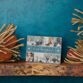 Petrol Blue Wir Liebe Sie Opa FotoCollage Fotoplatte (Seite)