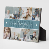 Petrol Blue Wir Liebe Sie Opa FotoCollage Fotoplatte (Seite)