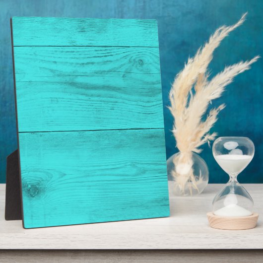 Petrol-Holzstruktur Fotoplatte (Seite)