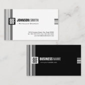 Petroleingenieur - Kreativ Schwarz-weiß Visitenkarte (Vorne/Hinten)