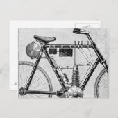 Petrolette Omega Motorcycle, 1895 Postkarte (Vorne/Hinten)