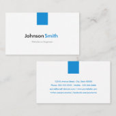 Petroleum Engineer - Simple Aqua Blue Visitenkarte (Vorne/Hinten)