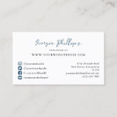 Petroleumblau Influencer Content Creator Foto Visitenkarte (Vorderseite)