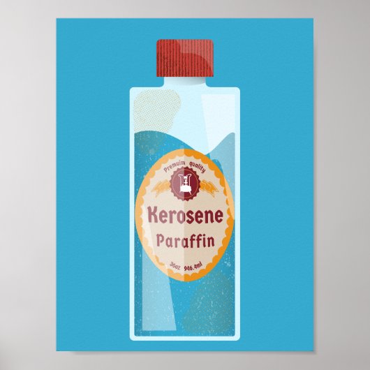 Petroleumflasche Paraffin Poster (Vorne)