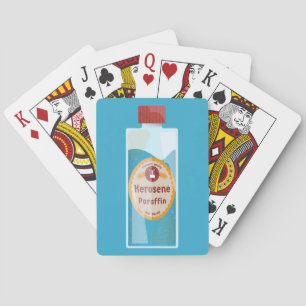 Petroleumflasche Paraffin Spielkarten
