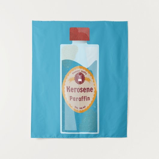 Petroleumflasche Paraffin Wandteppich (Vorderseite)
